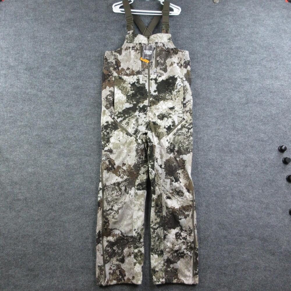 Scheels Outfitters Pants Mens L Veil Camo Antler River Fleece Bib Zip To Hip NWT